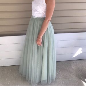 Revelry Tulle Skirt Mint Size 4